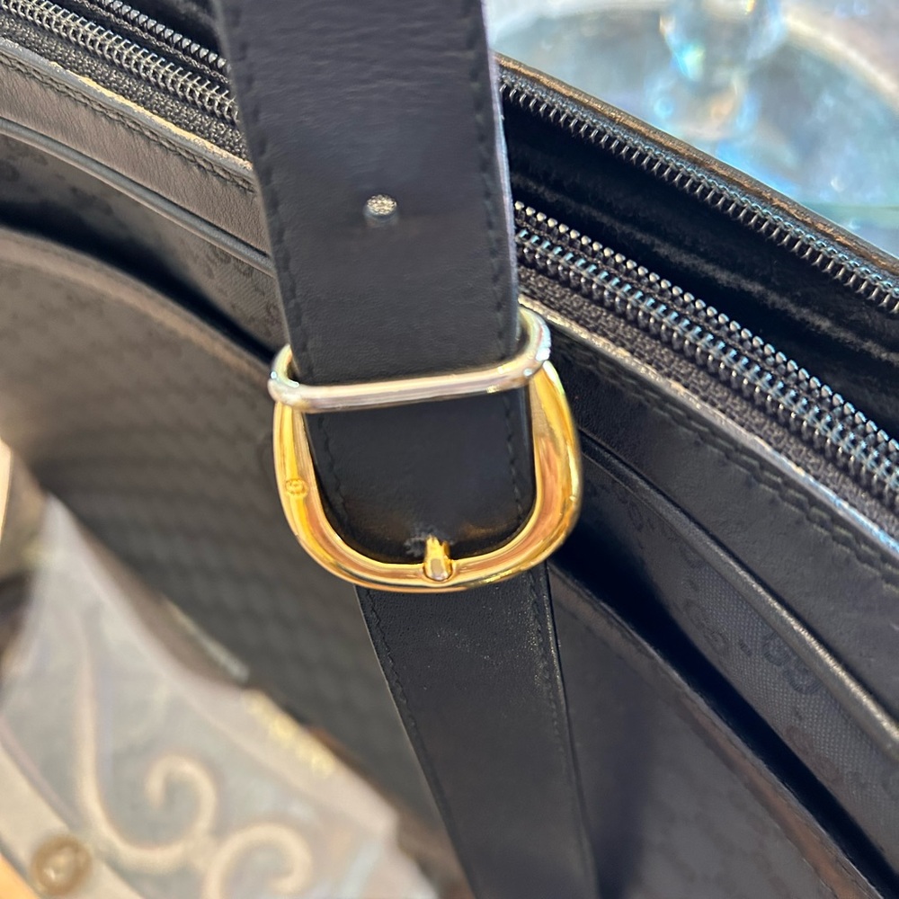 Coa-Gucci Leather Monogrammed Micro Gg Crossbody-… - image 2